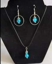 Load image into Gallery viewer, Blue Glass Necklace Set | LeMcK Design Studio