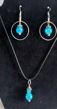 Load image into Gallery viewer, Blue Glass Necklace Set | LeMcK Design Studio