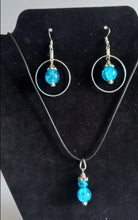Load image into Gallery viewer, Blue Glass Necklace Set | LeMcK Design Studio