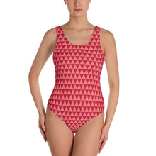 Load image into Gallery viewer, Red Geometric Swimsuit