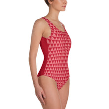 Load image into Gallery viewer, Red Geometric Swimsuit