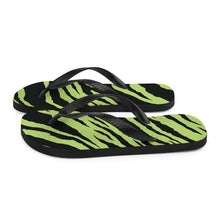 Load image into Gallery viewer, Green and Black Flip-Flops