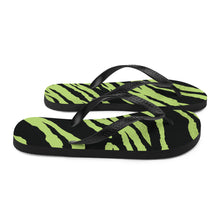 Load image into Gallery viewer, Green and Black Flip-Flops