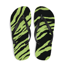 Load image into Gallery viewer, Green and Black Flip-Flops
